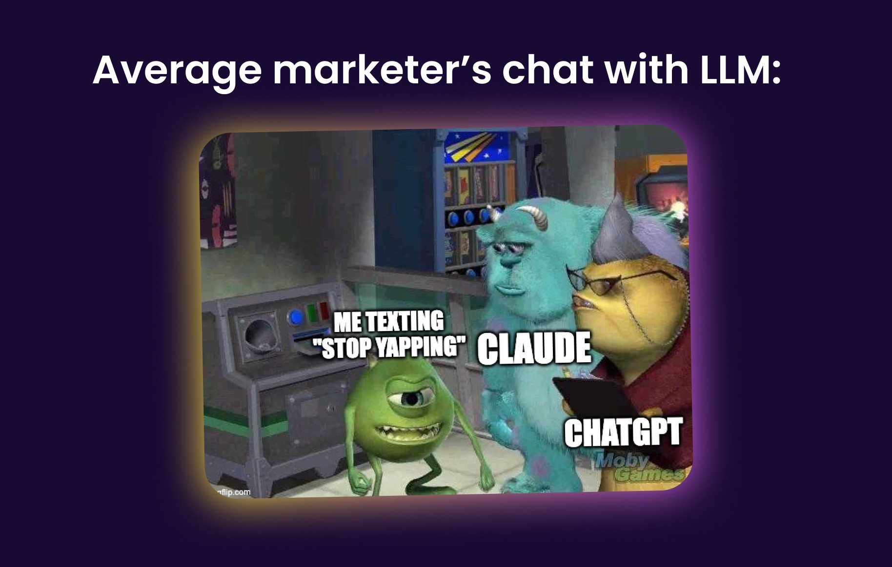 Average marketer's chat with LLM