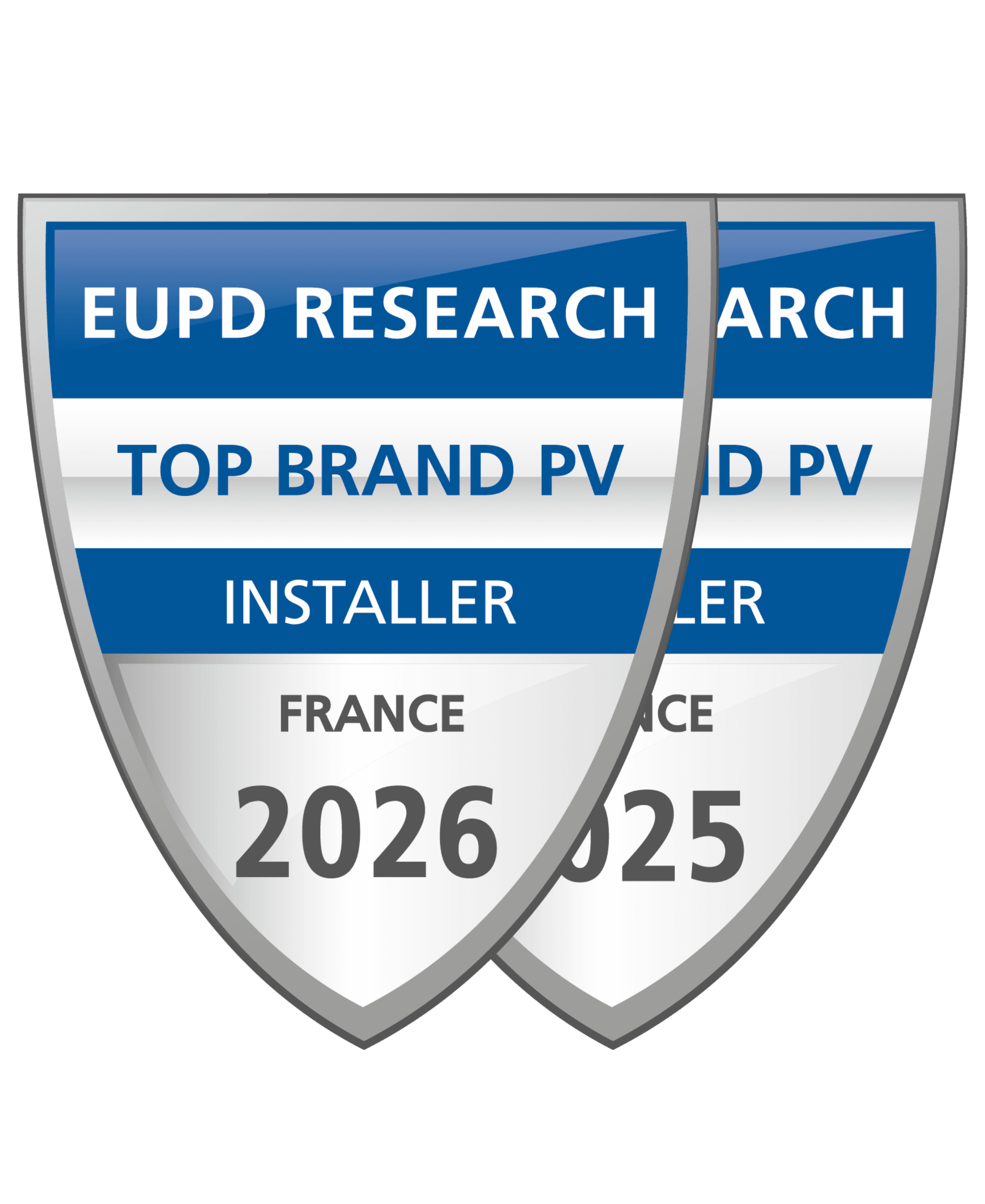 Logo de la certification EUPD Research, TOP BRAND PV 2025 et 2026, Solarock est installateur de l'année