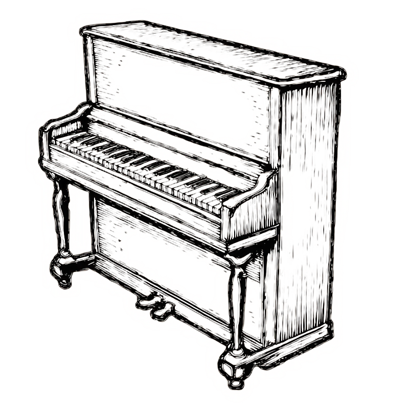 piano drawing