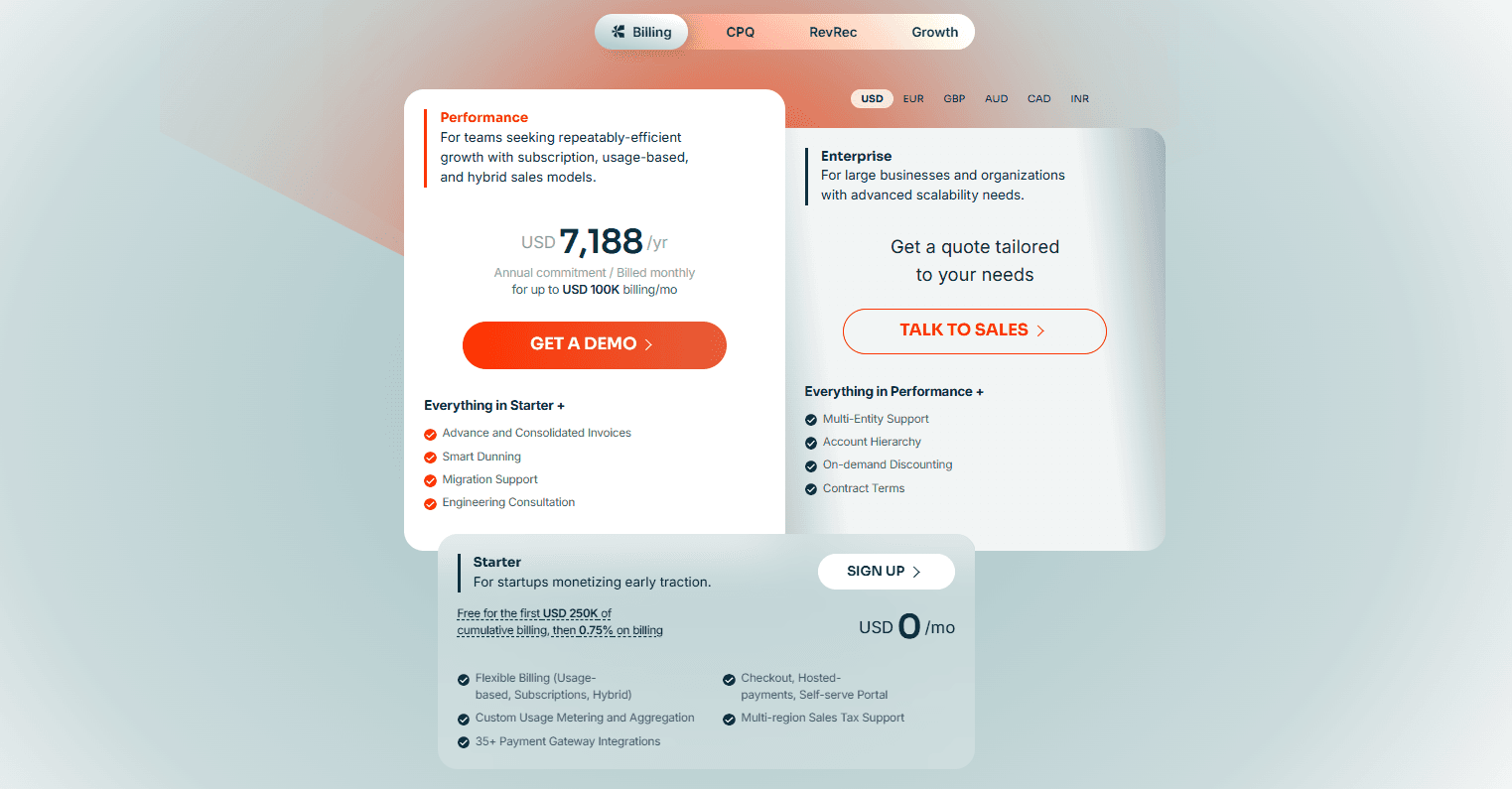 Pricing page