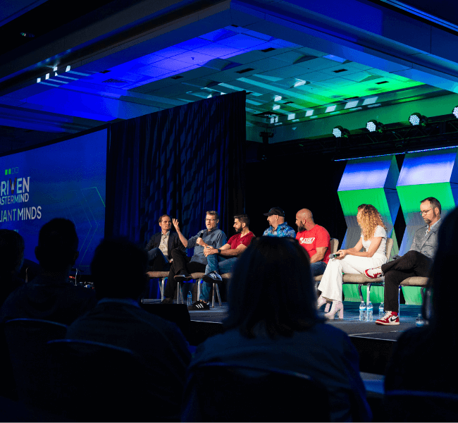 Speaker Presenting at Conference with Audience