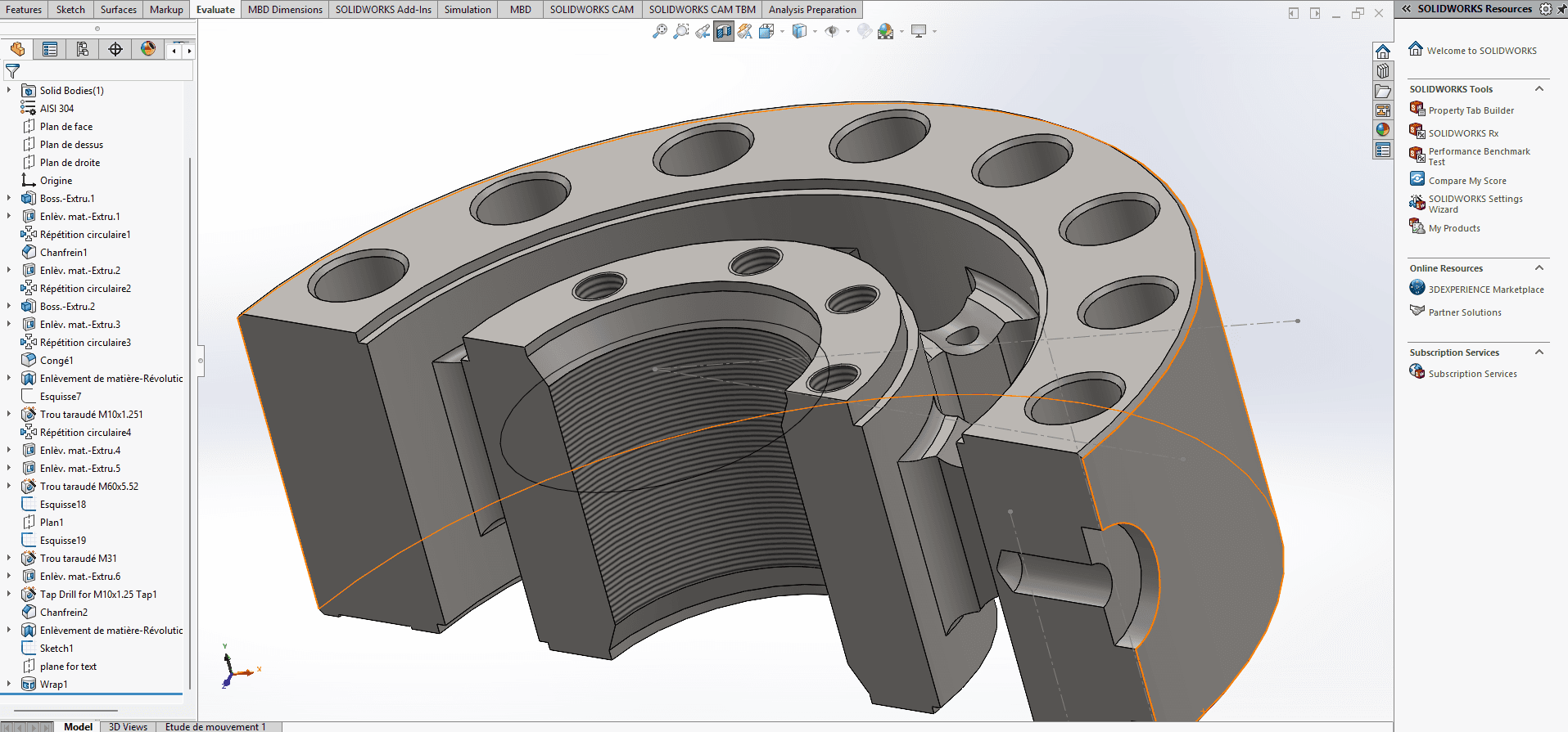 cut view of force sensor solidworks