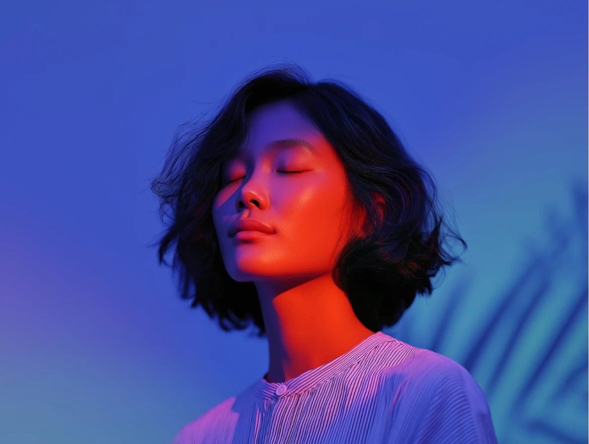 Abstract visual representing real-world AI applications and digital innovation at a modern AI conference.