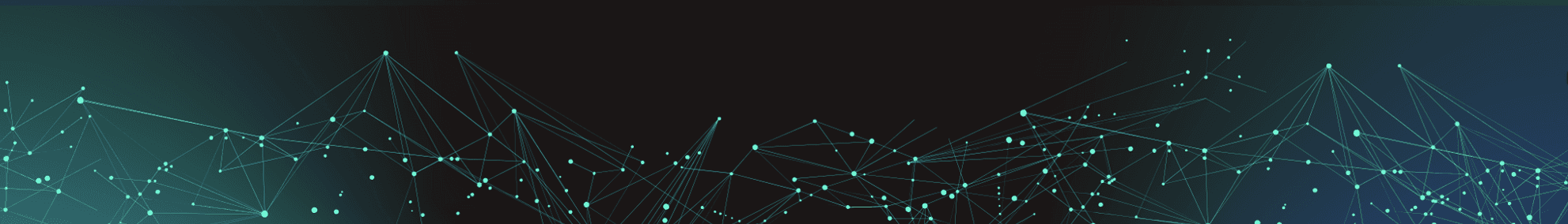 Green interconnected dots floating through space