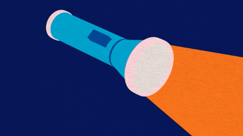 3D wireframe of torch illustration