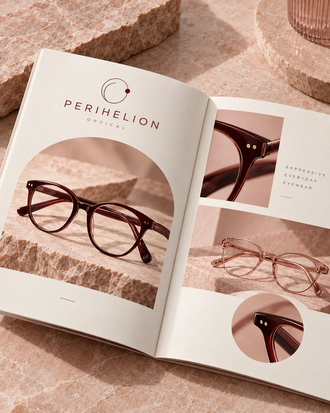 Perihelion Optical — collection lookbook brand application