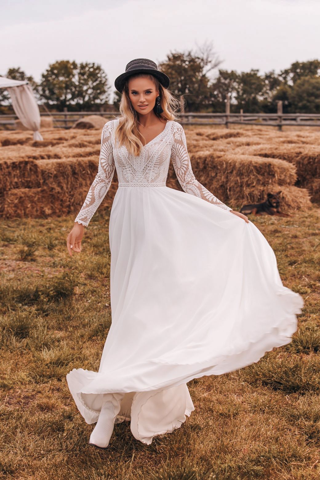 Boho Brautkleid mit Fransen