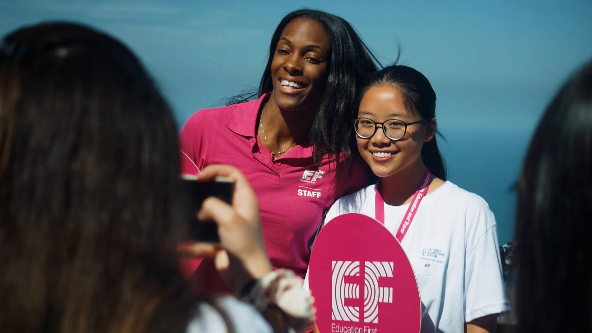 Institutional film of a professional athlete and a student during EF Youth Leadership Forum