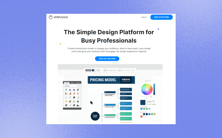Venngage’s homepage