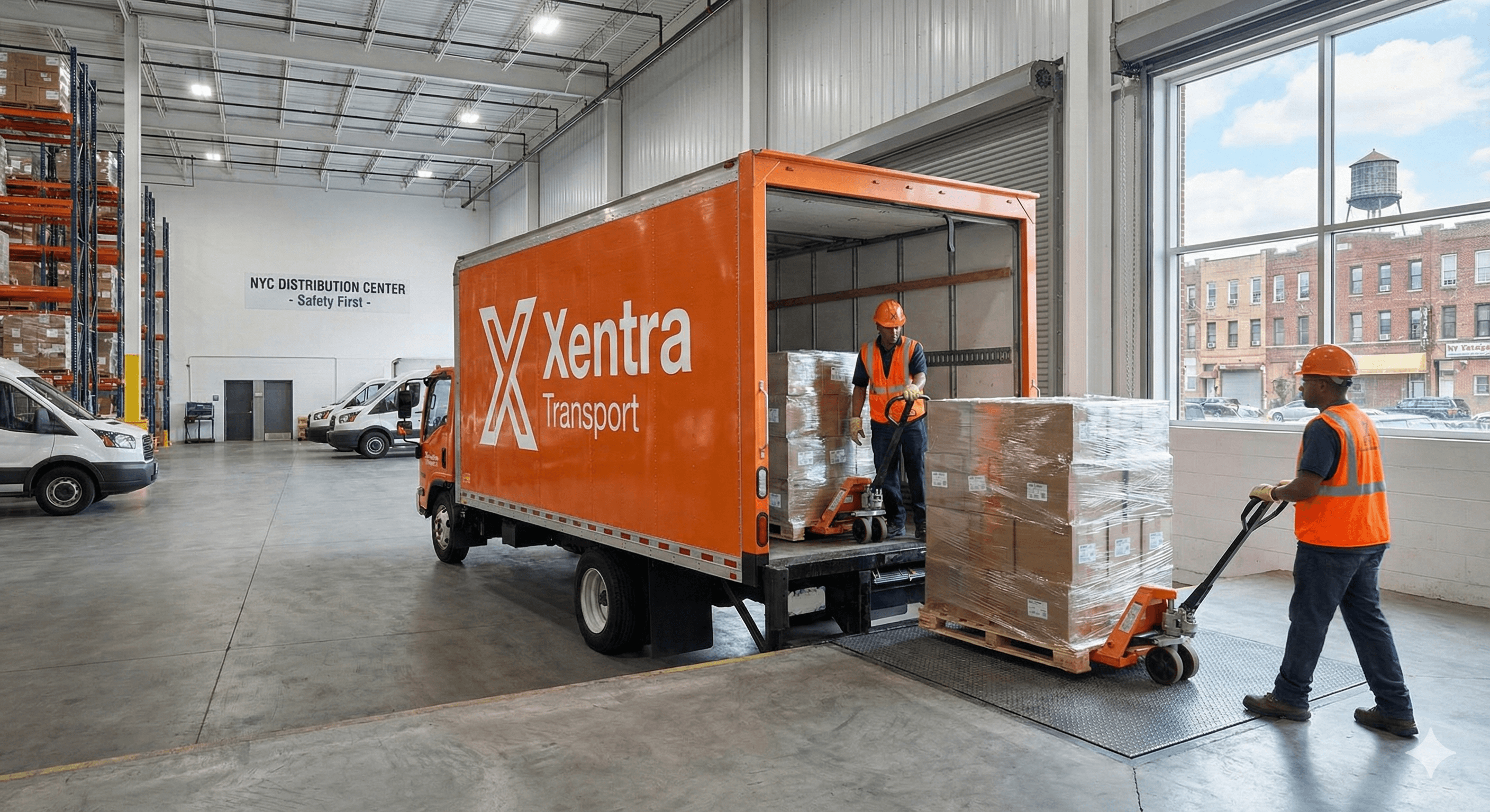 pallet delivery from NYC warehouse to business