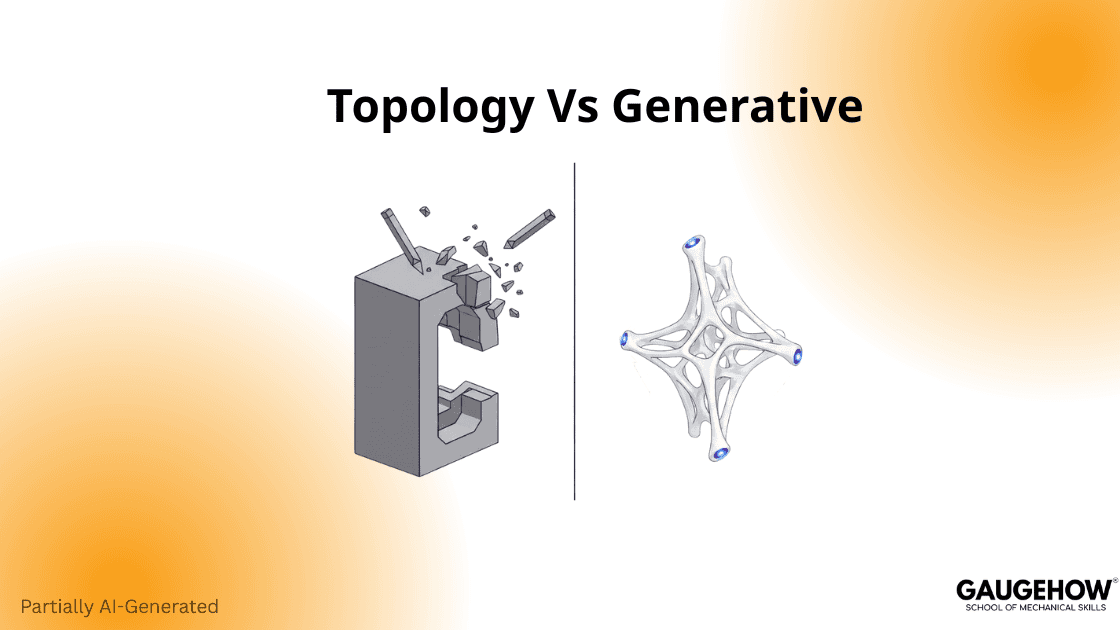 Topology optimization versus generative design visual comparison