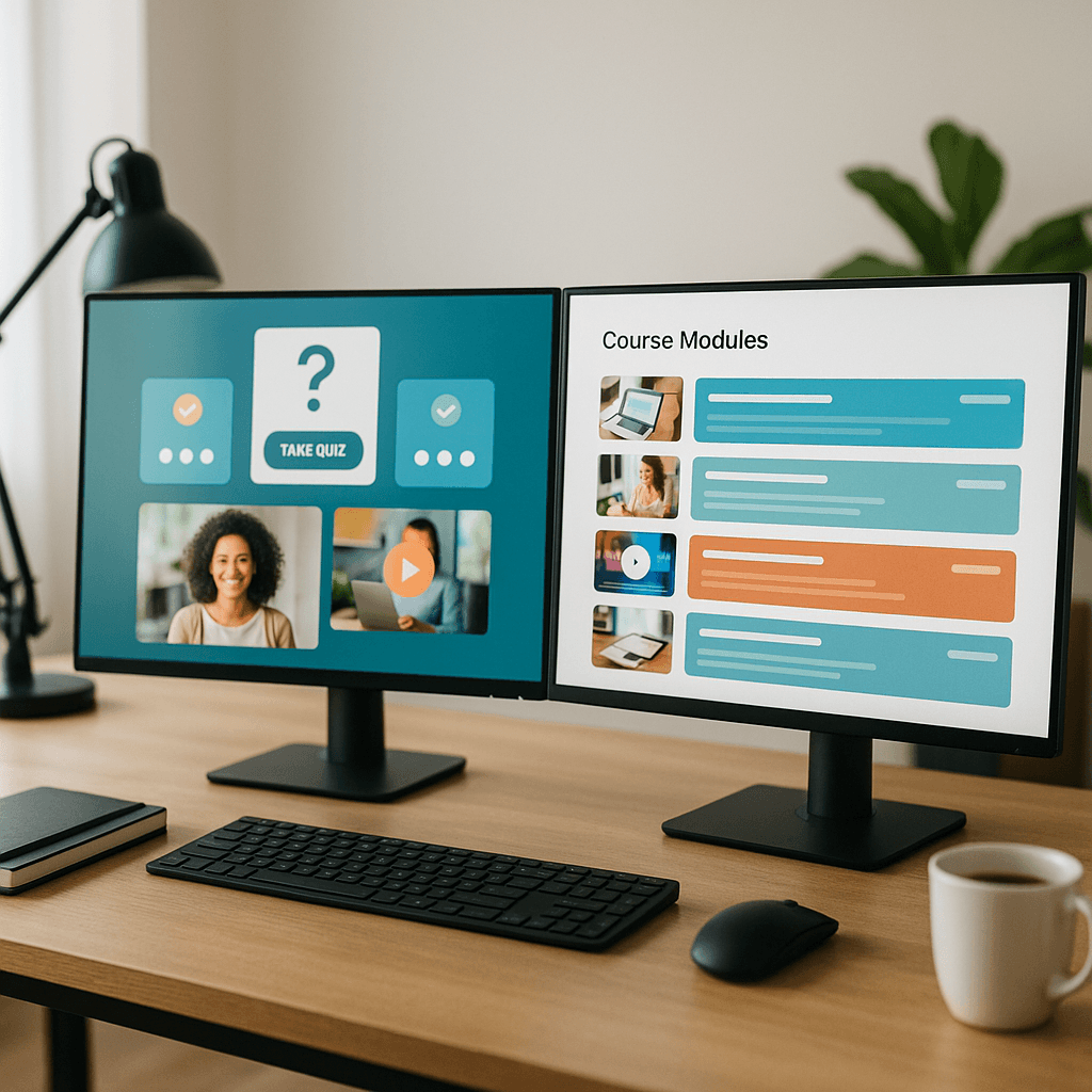 AI dashboard showing SOP-to-course conversion process in action