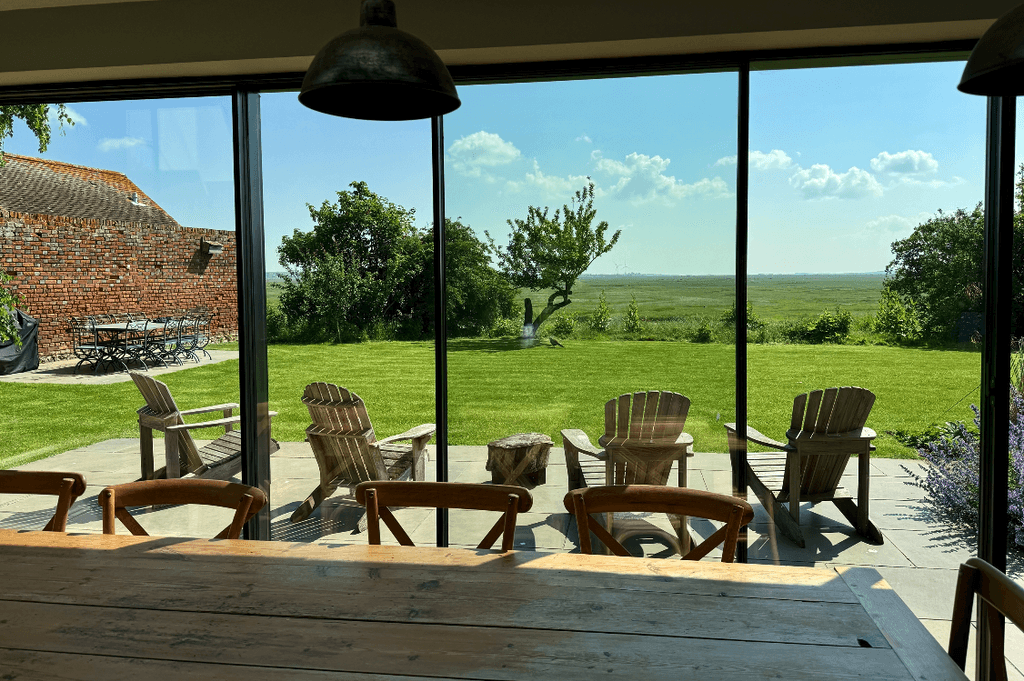 Branded table settings with Regency Grove logo