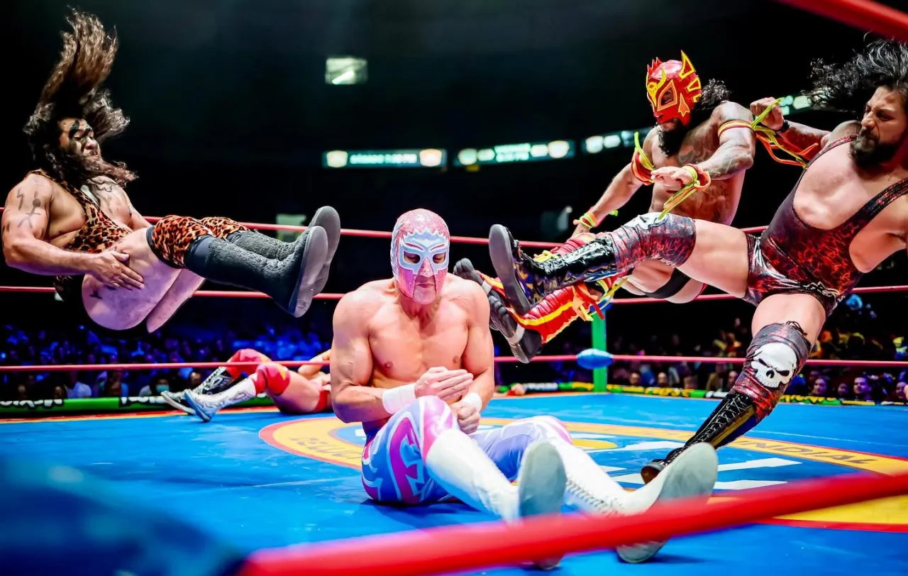 Luchadores en el ring