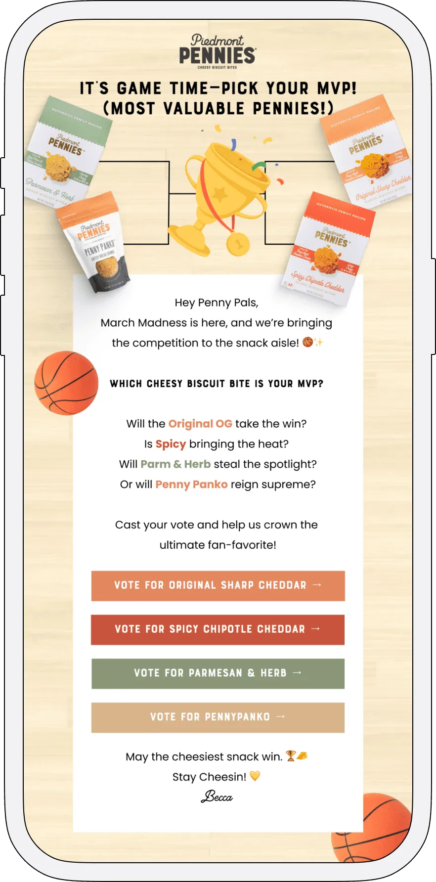 Product bundle promotion email for a snack brand featuring multiple SKUs — Email for Snack Brands.