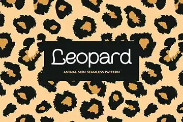 Leopard animal print seamless pattern, wild skin texture background
