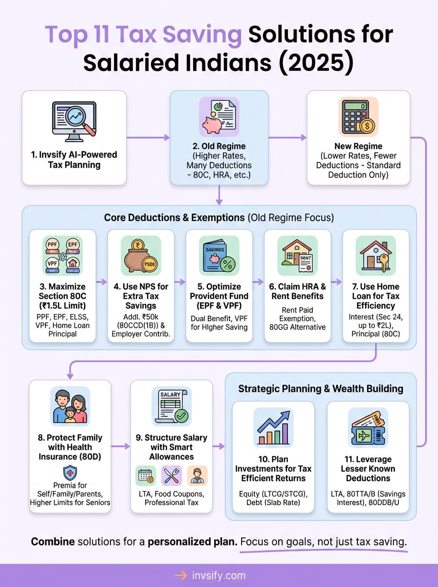 tax saving solutions infographic