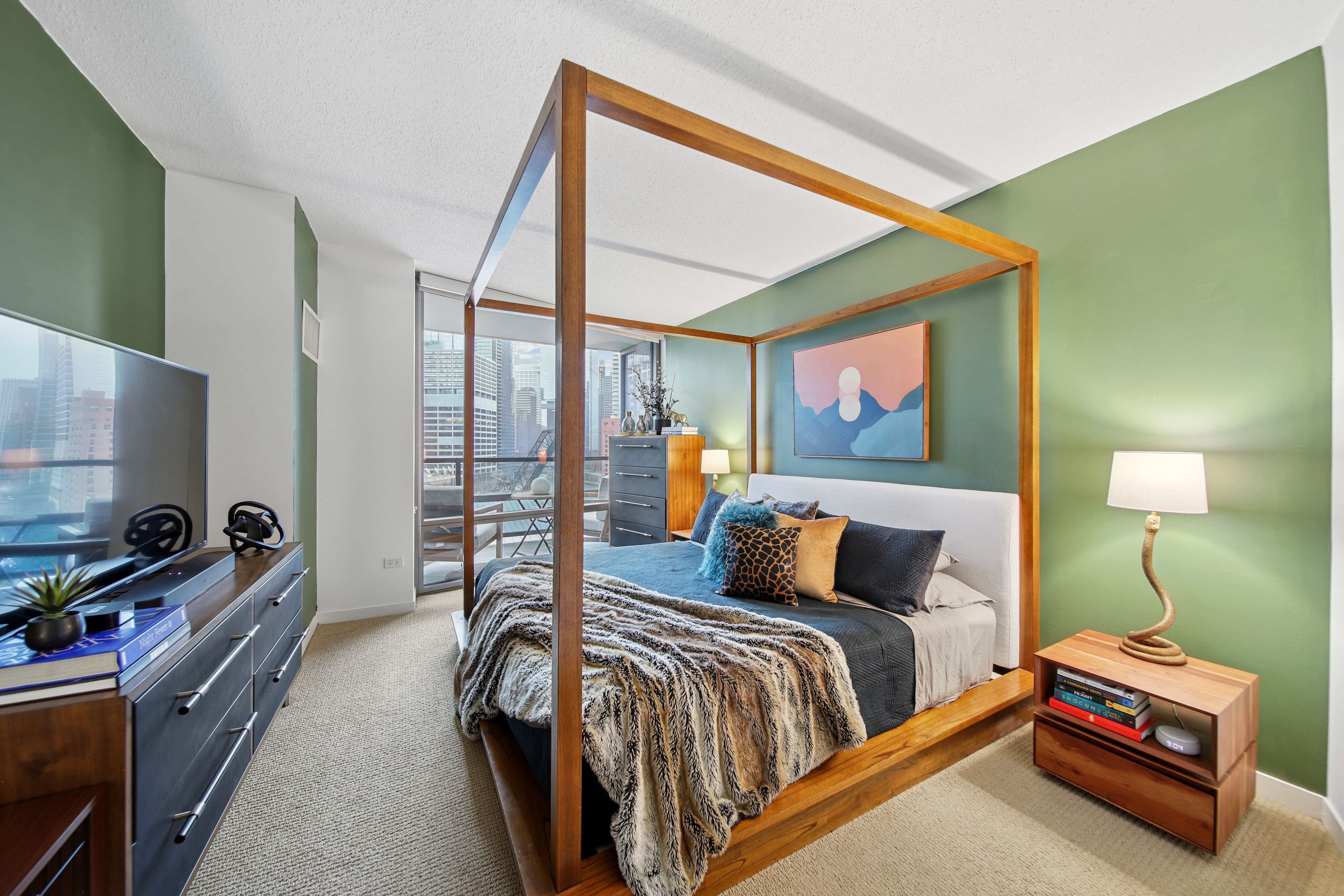 bright colorful bedroom