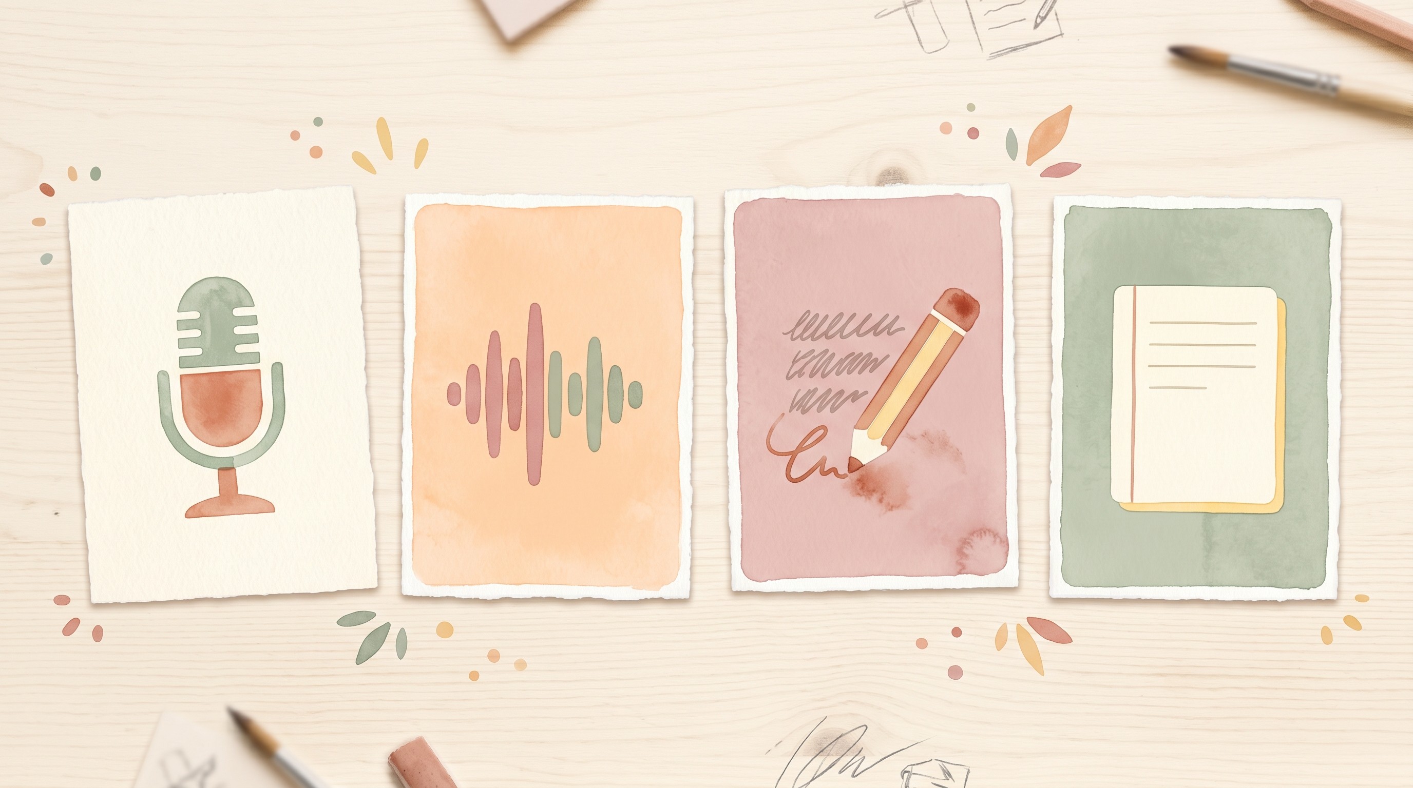 Voice notes workflow cards