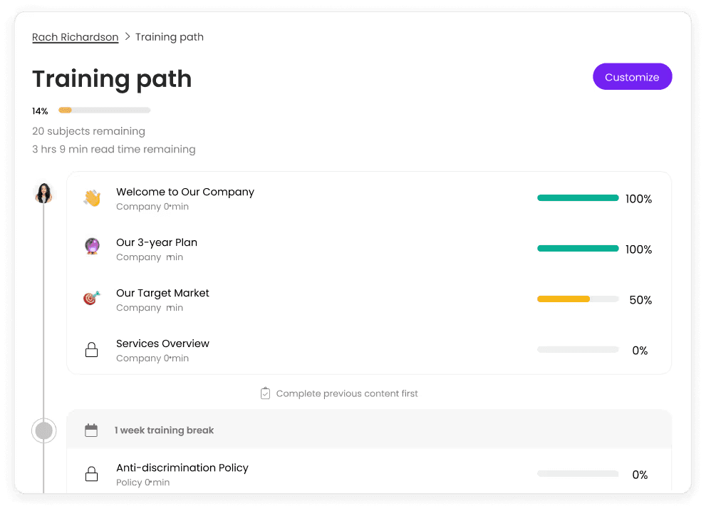 Trainual Learning Paths