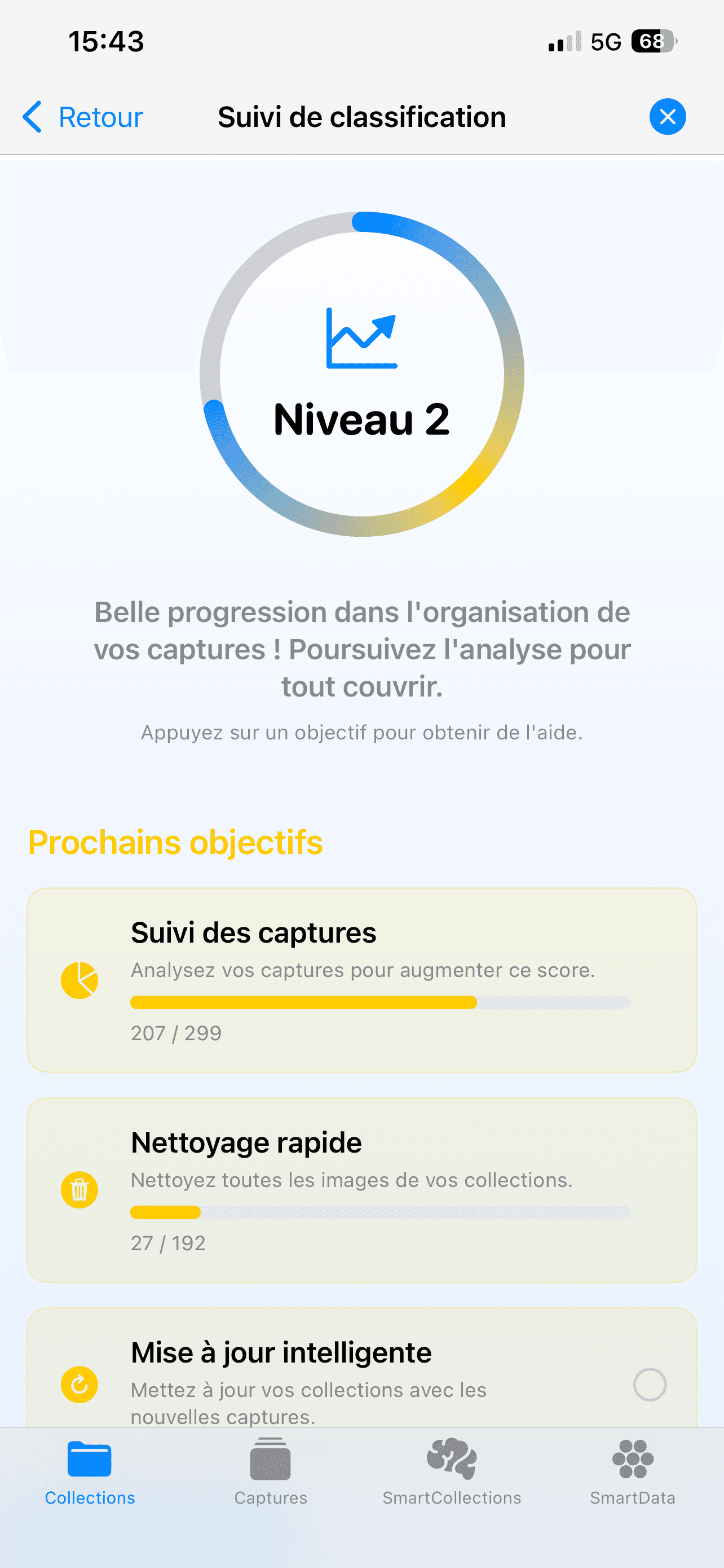 App screenshot Collections
