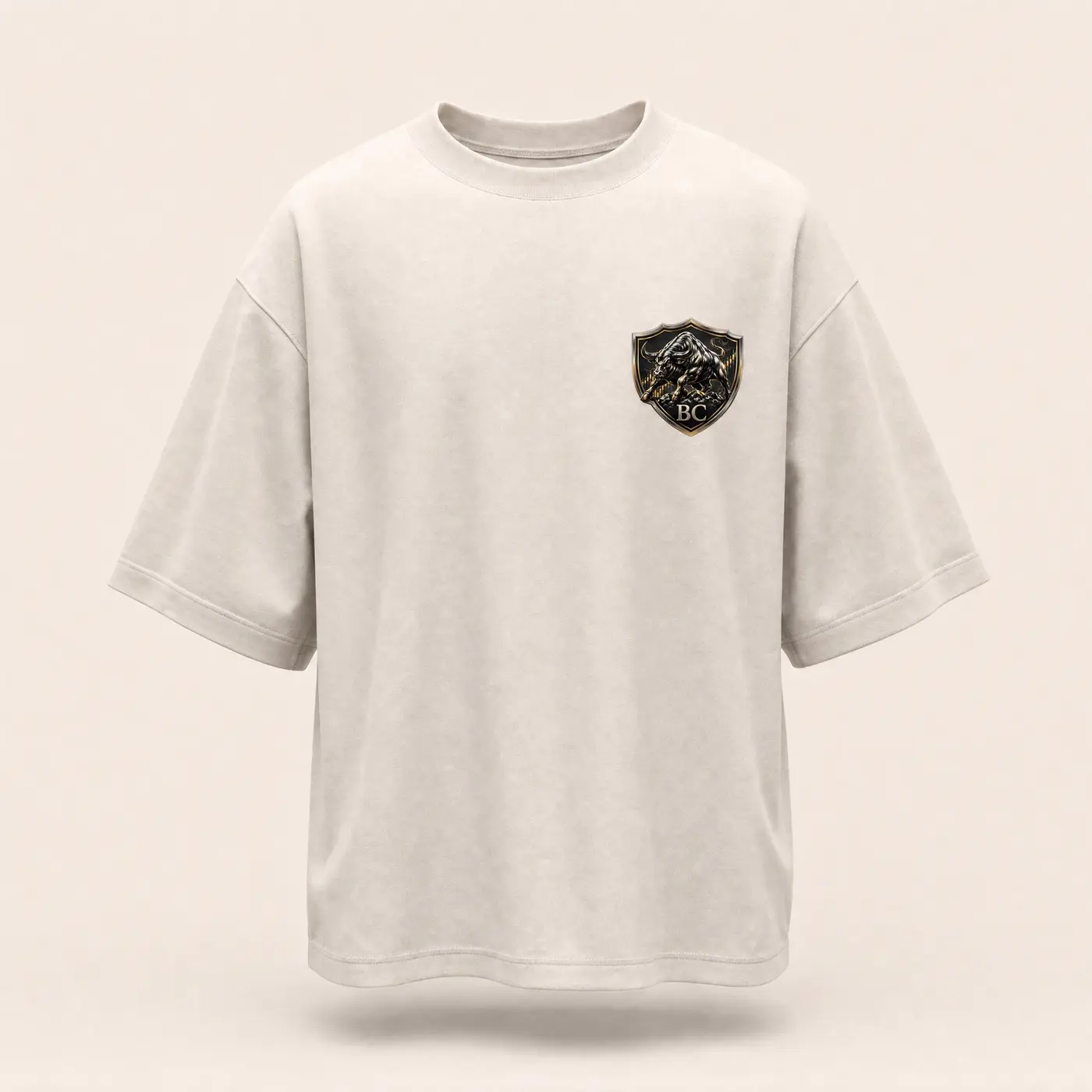 Stone Full-Crest Oversized T-Shirt