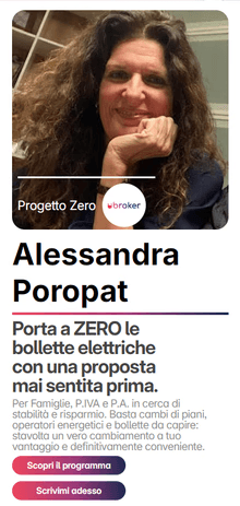 screen di venditrice di contratti energia in tutta italia