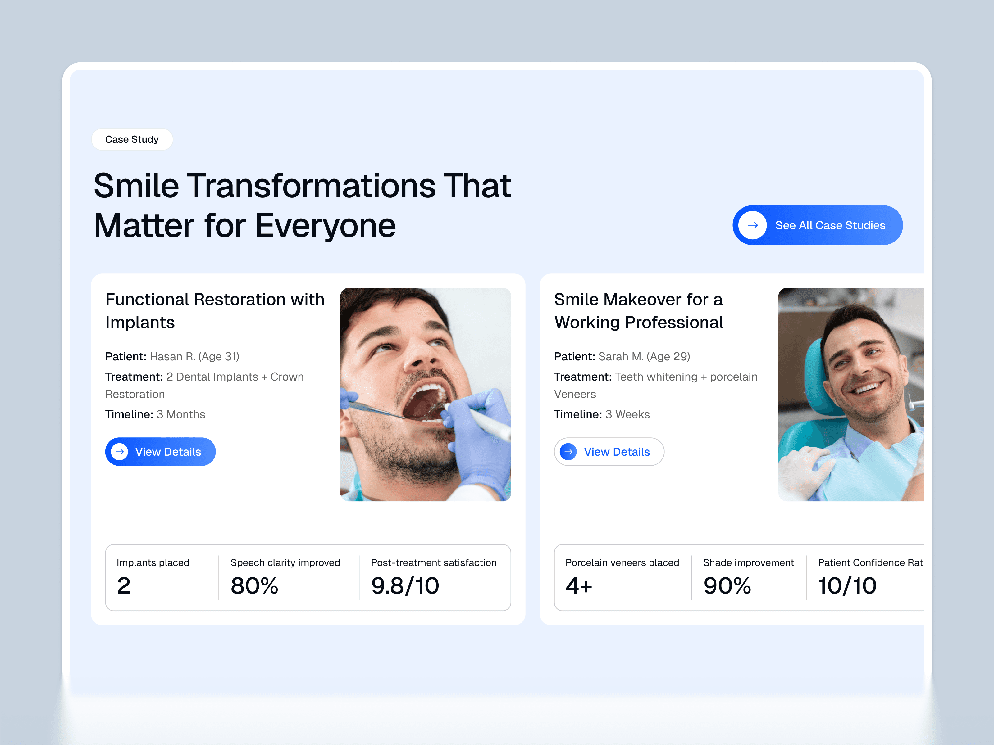 framer dental clinic template