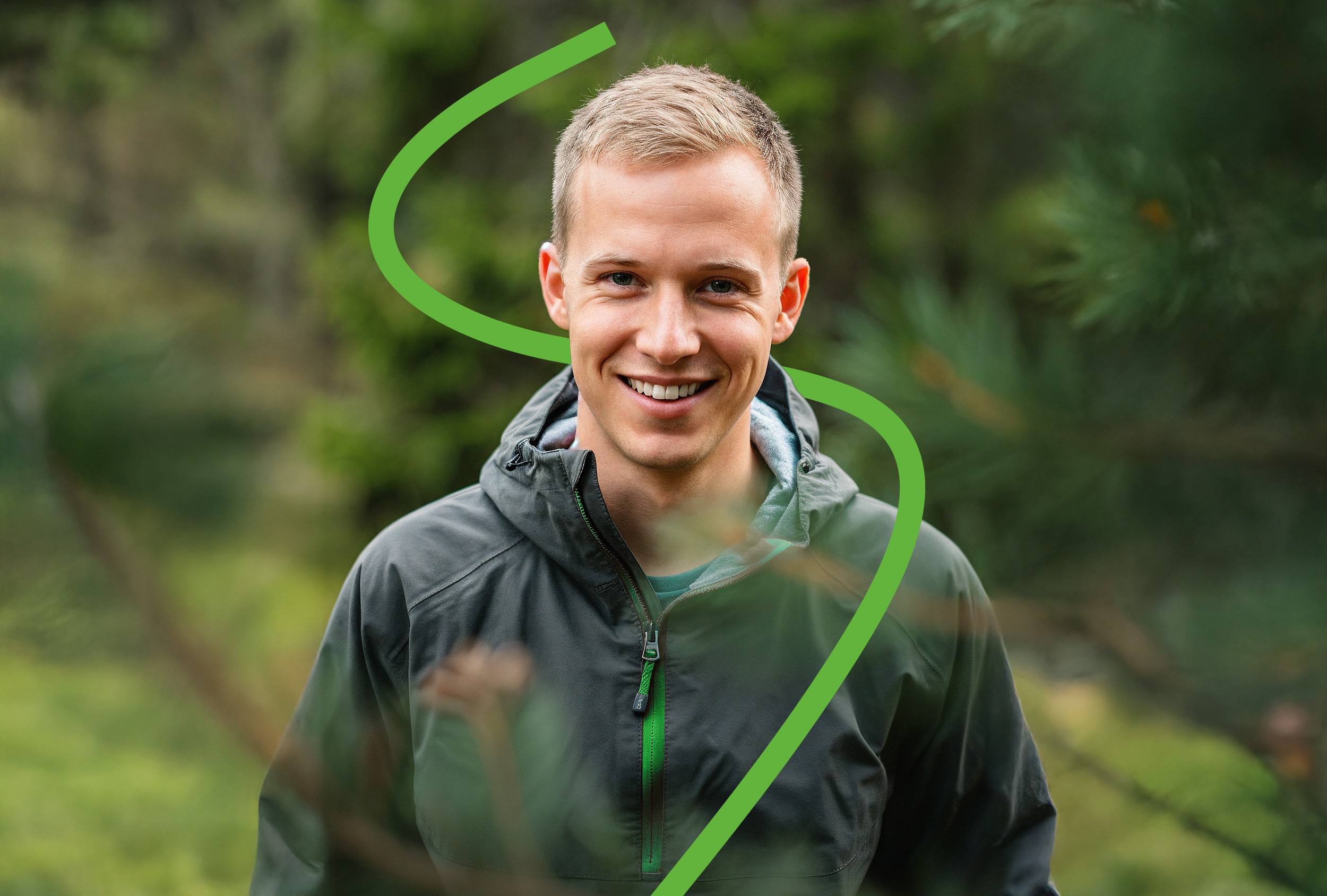 Frisches, modernes Sujet der Kampagne ‚Draußen hat Zukunft!‘ für die Steirischen Gärtner, das Naturverbundenheit und Zukunftsperspektiven vermittelt.