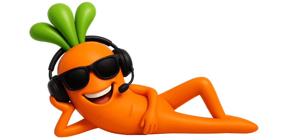 Dekoracija mrkve dok leži