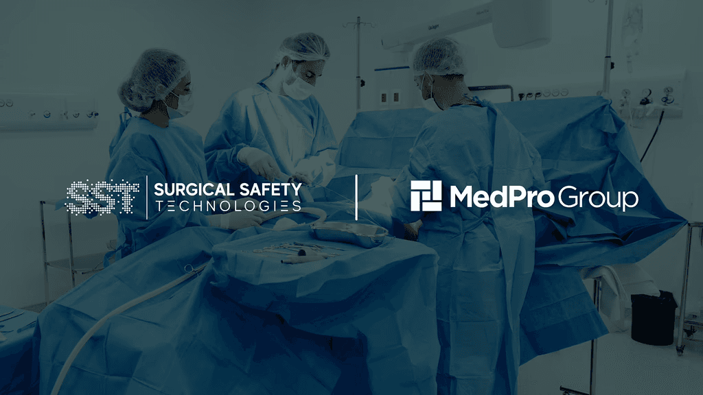 Surgeons in an operating room with SST and MedPro logos overlayed