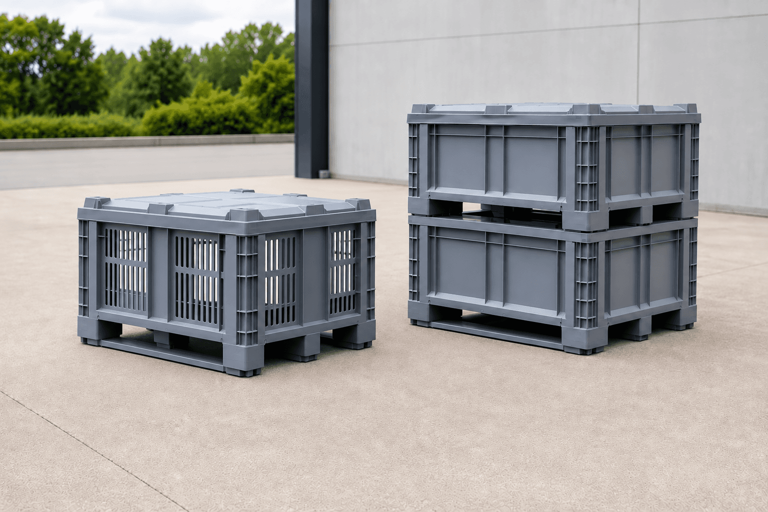 Plastic box, perforated or solid