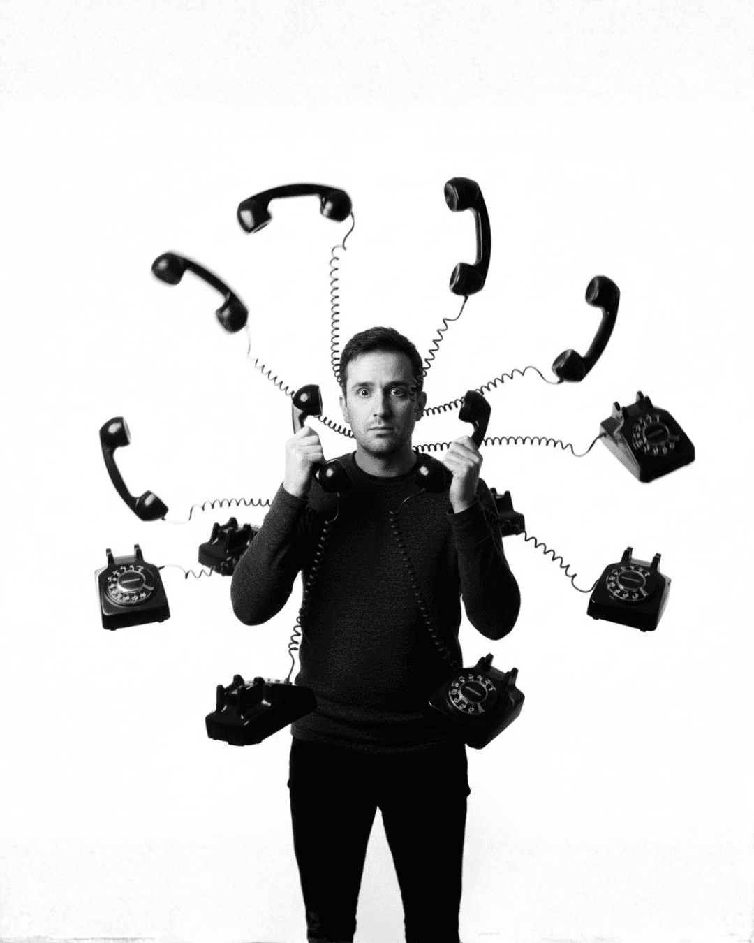 Man and Phones