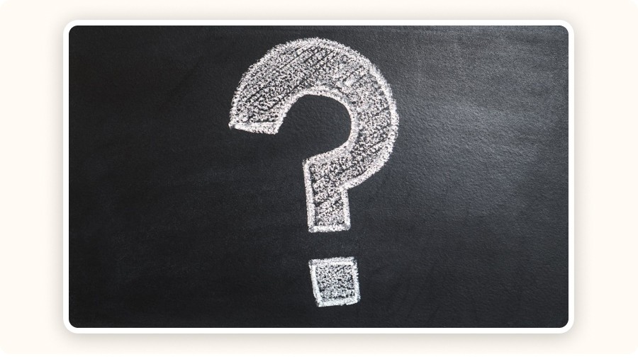 Chalkboard with question mark