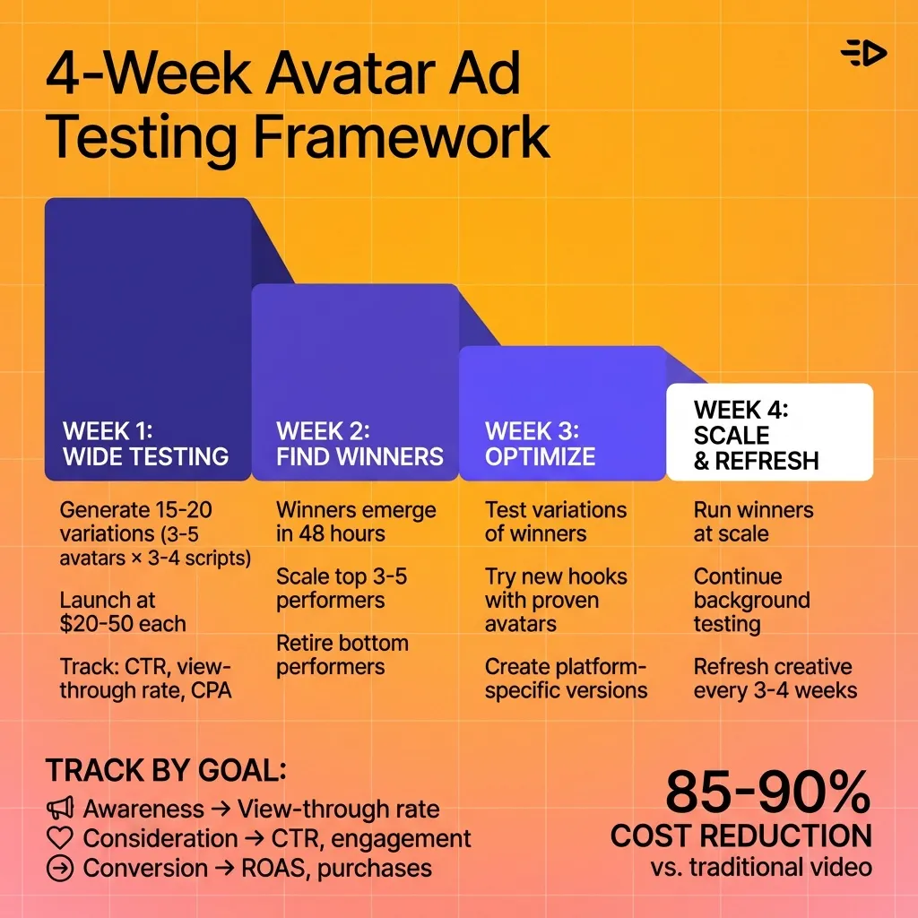 4-week AI UGC ad testing framework