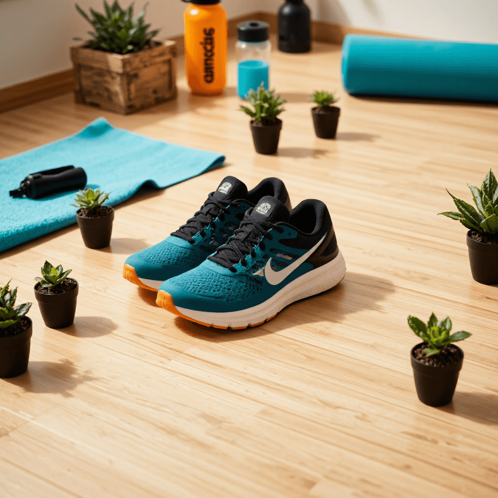 product photography of running shoes