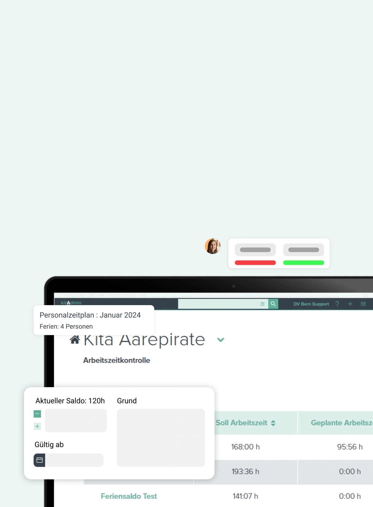 Über kitAdmin kann die Zeiterfassung der Kita digitalisiert werden