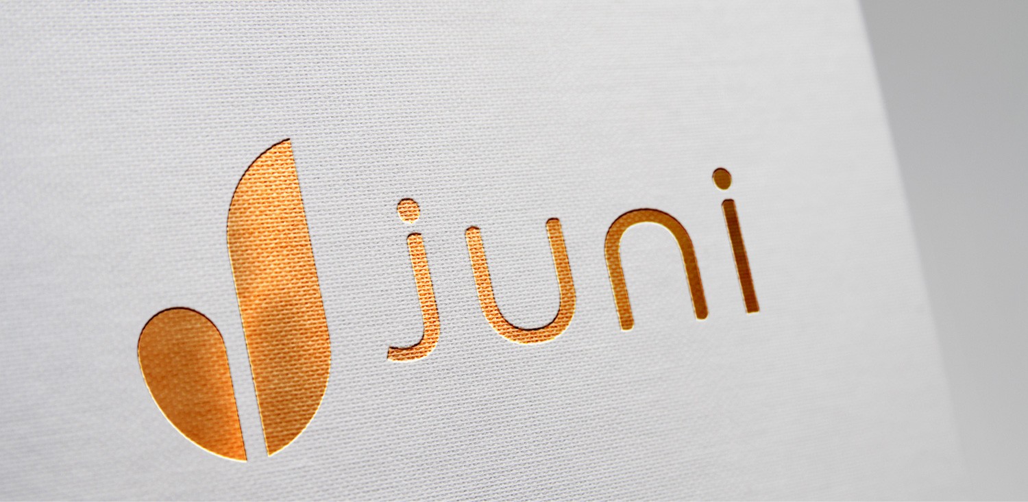 Juni cosmetics logo design
