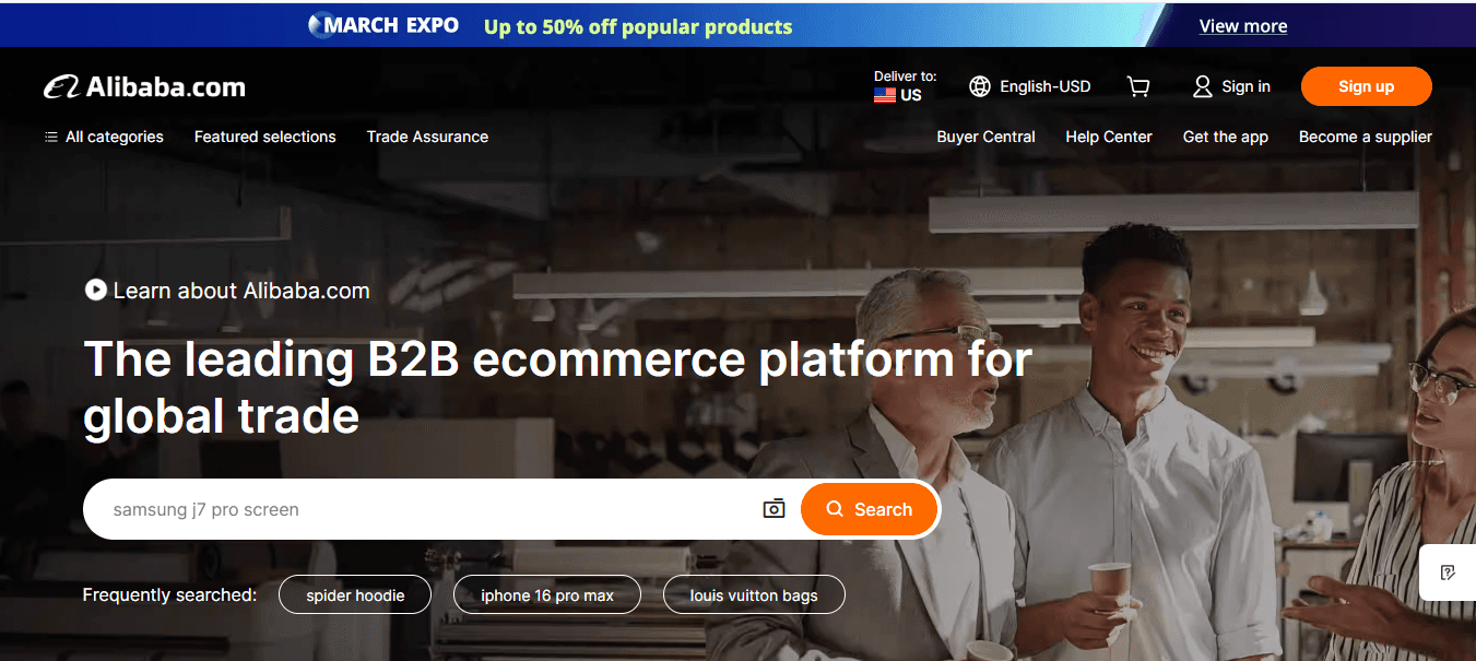 Alibaba – Best for private label products in bulk.