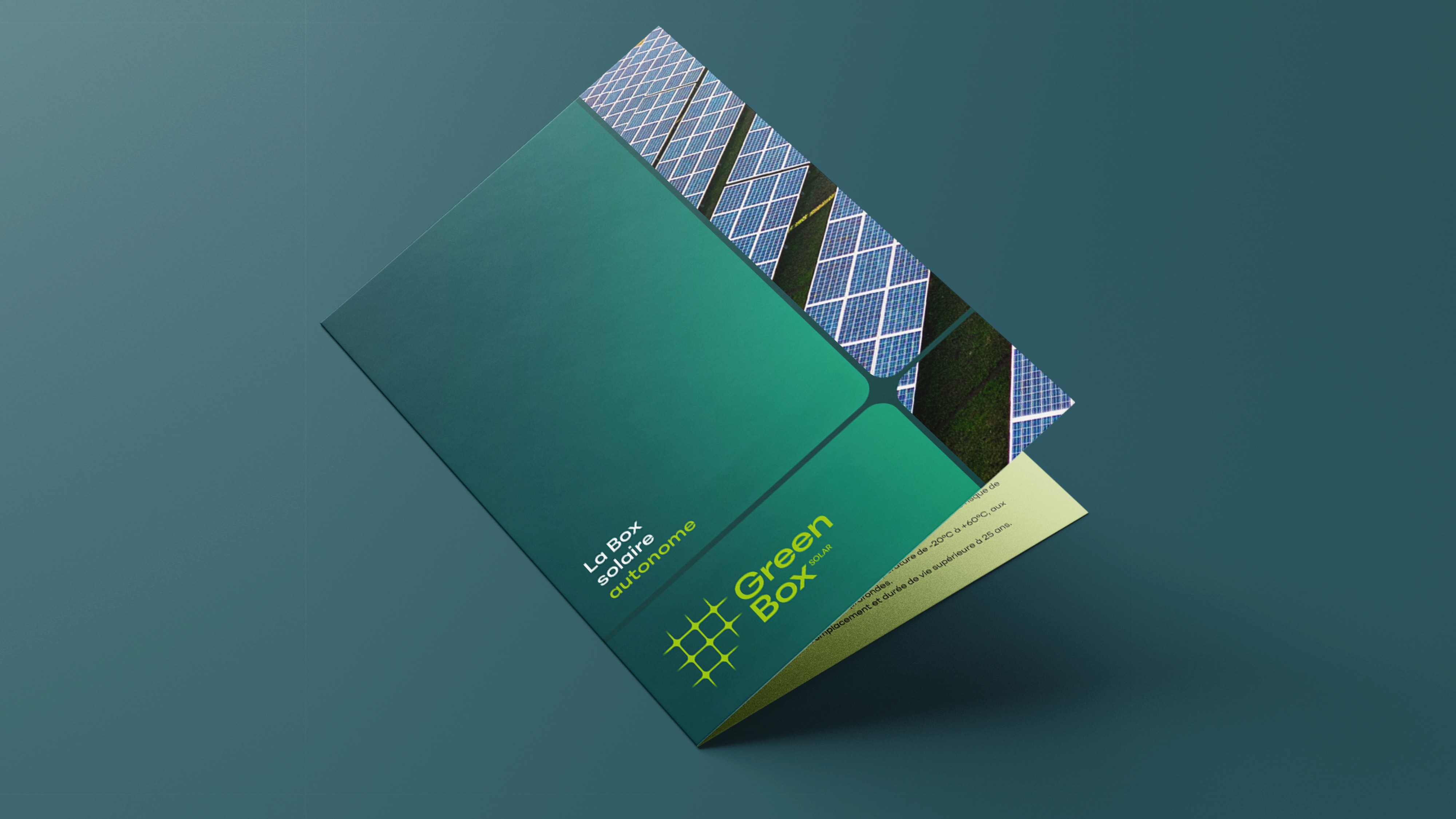 première de couverture de la plaquette green box solar