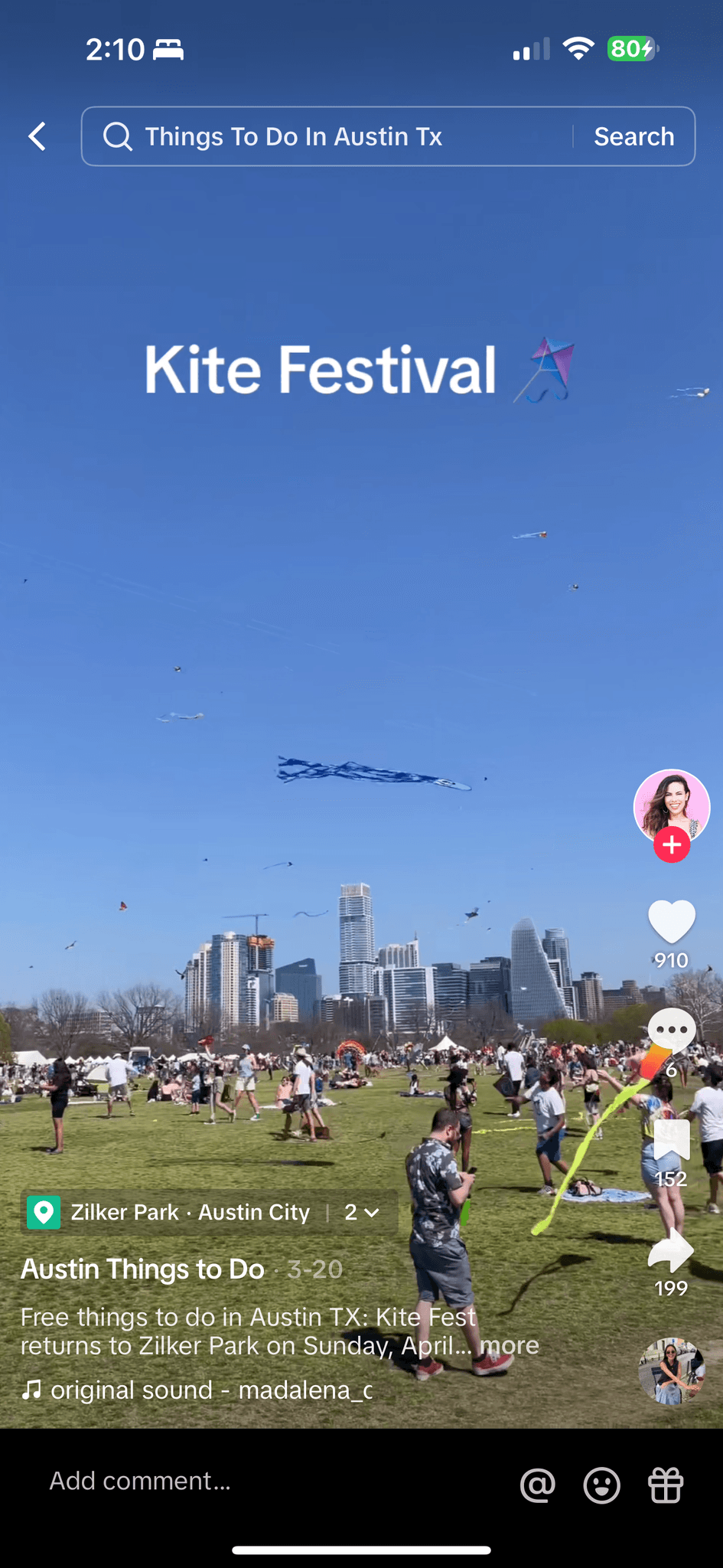 tiktok screenshot austin texas kite festival