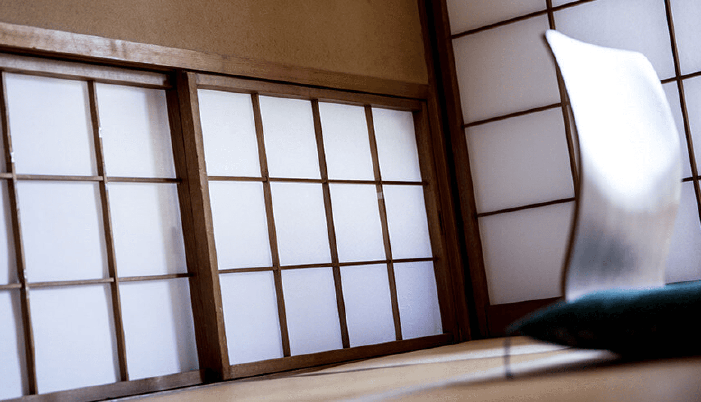A room with a tatami floor