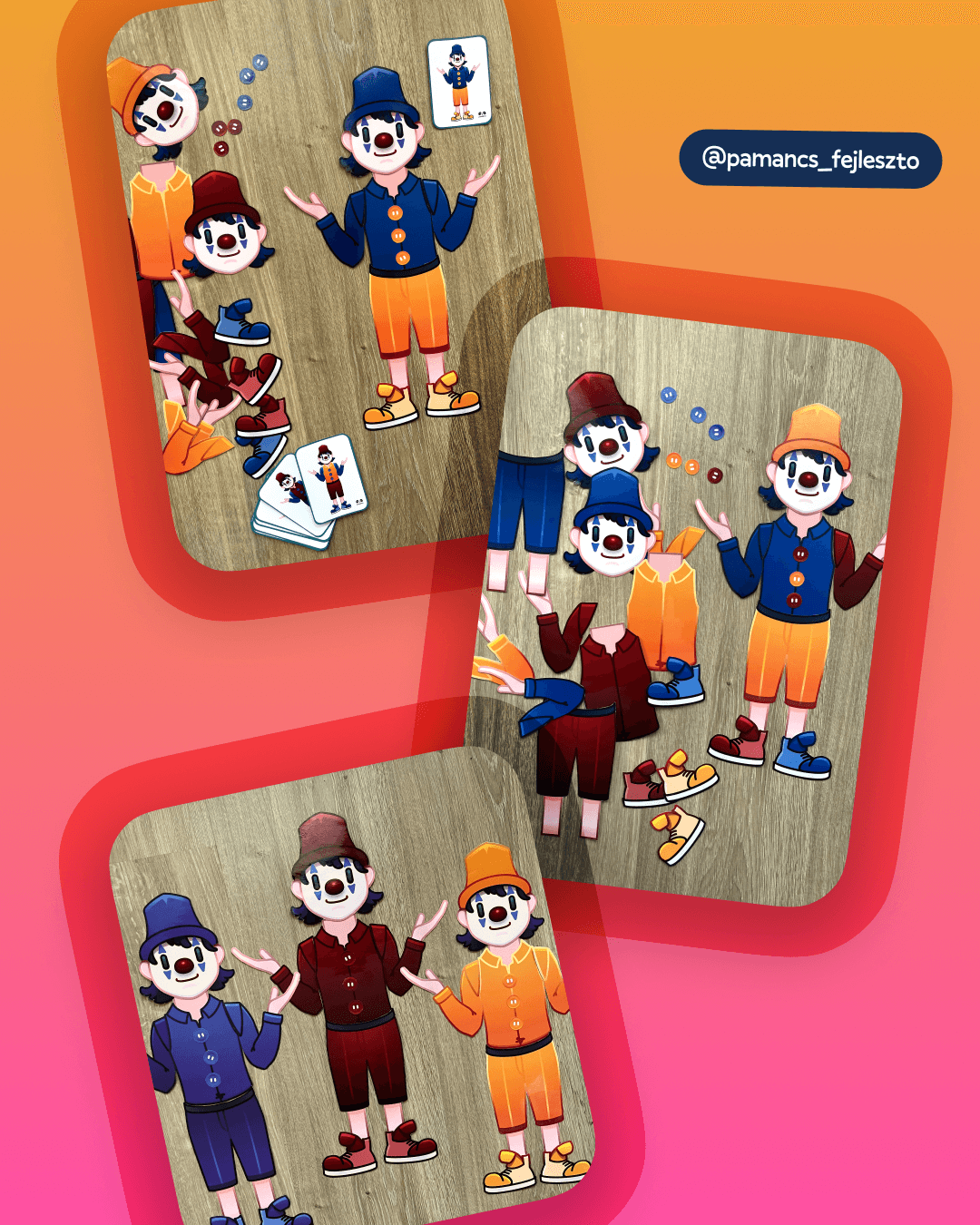 bohócos farsangi játék