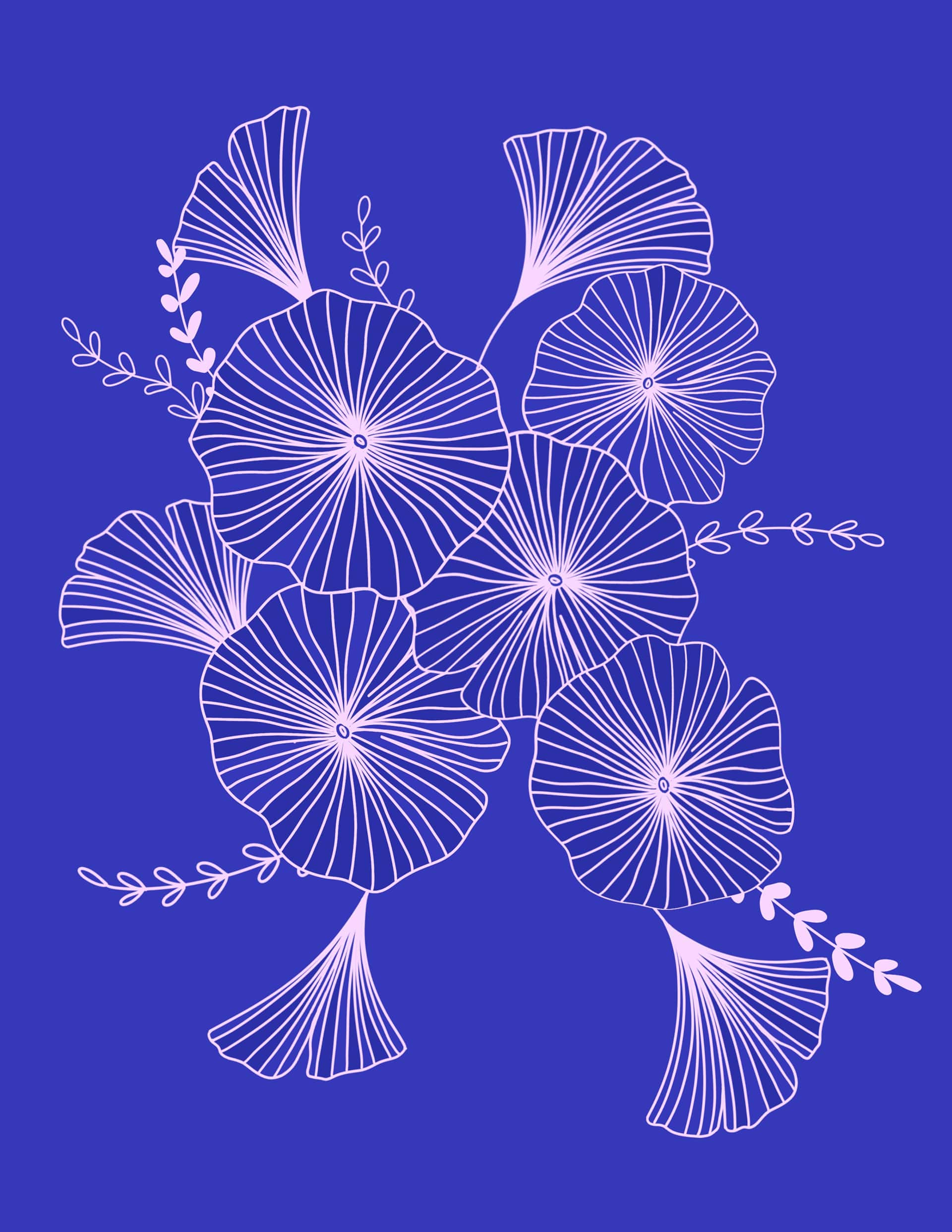 Line Art Floral Illustration