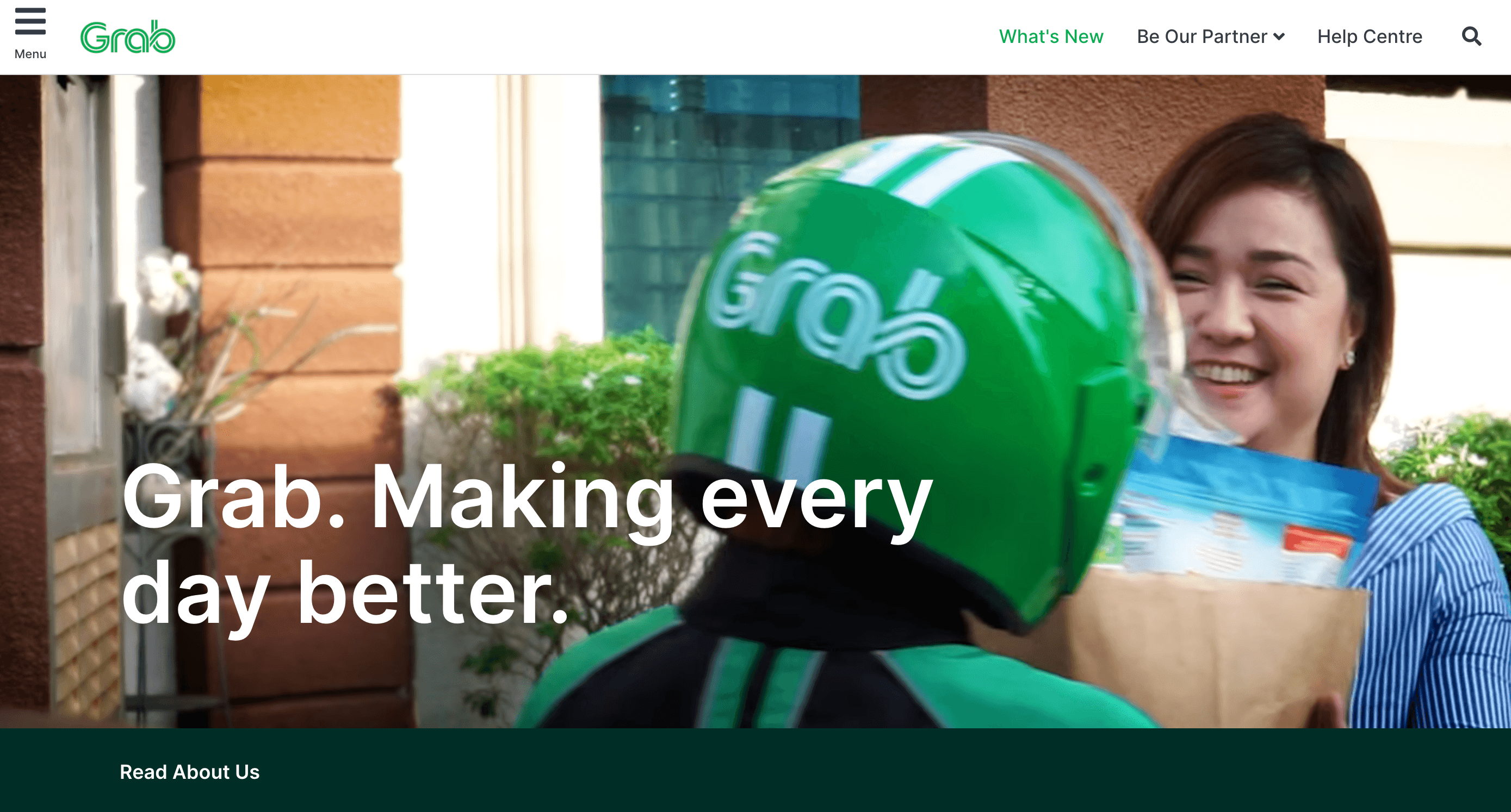 Grab Tap to Pay driver collecting groccery
