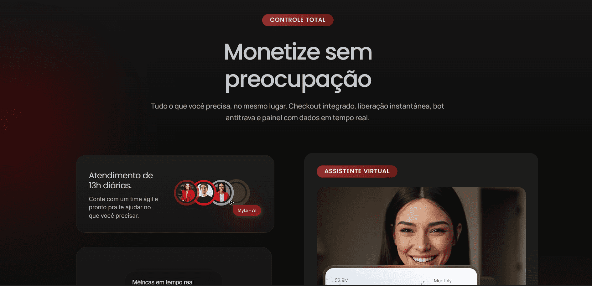 Image with the landing page presentation