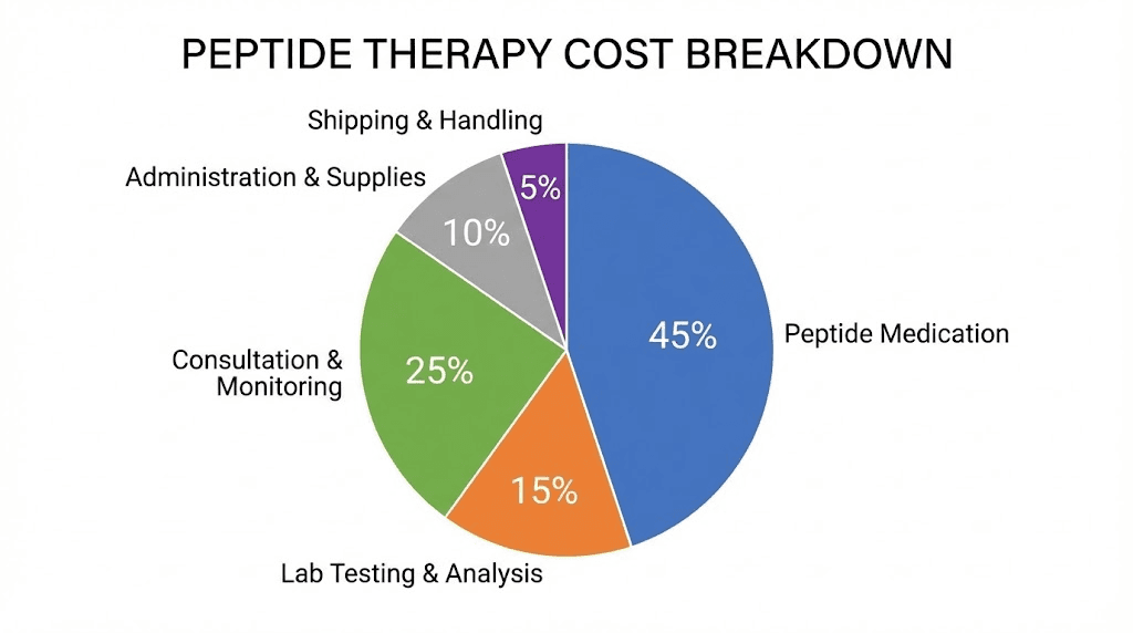 Peptide therapy cost breakdown by component