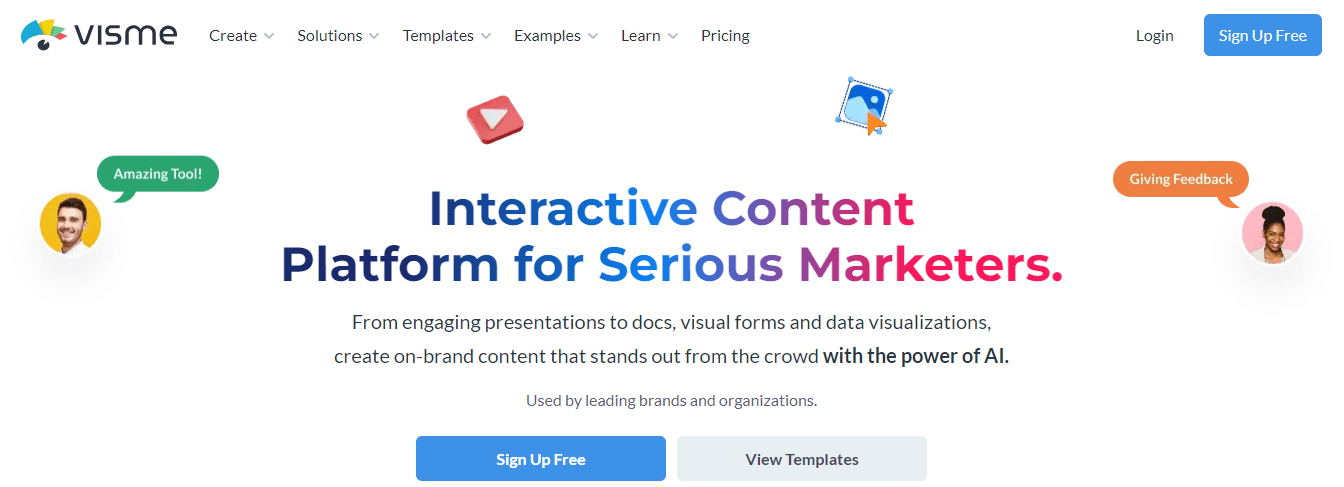 visme - Best Content Creation Software 