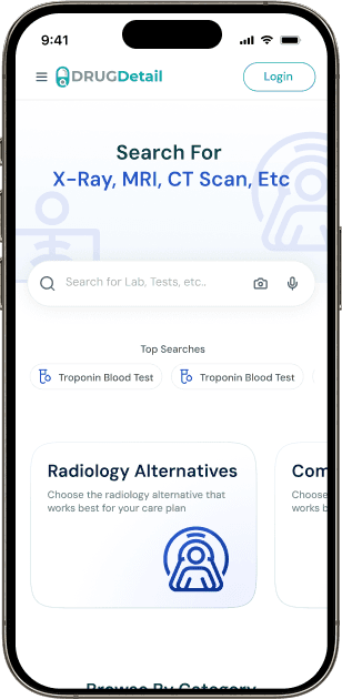 Drug Detail Radiology Screen Blue Color