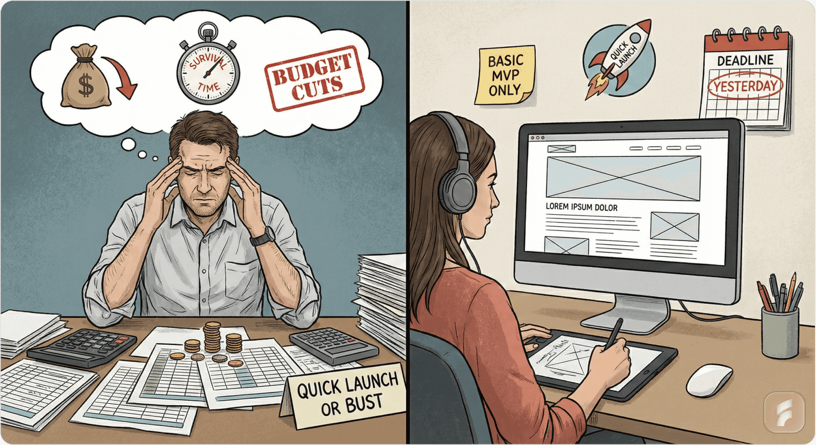 Founders Choose Cheap Design